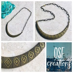 Repurposed Handmade Necklace Choker Vintage Unique